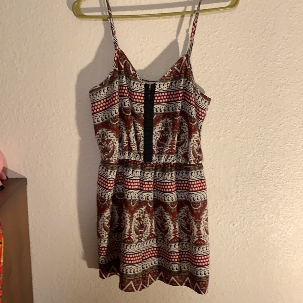Staring At Stars - Red Boho Wide Legged Romper